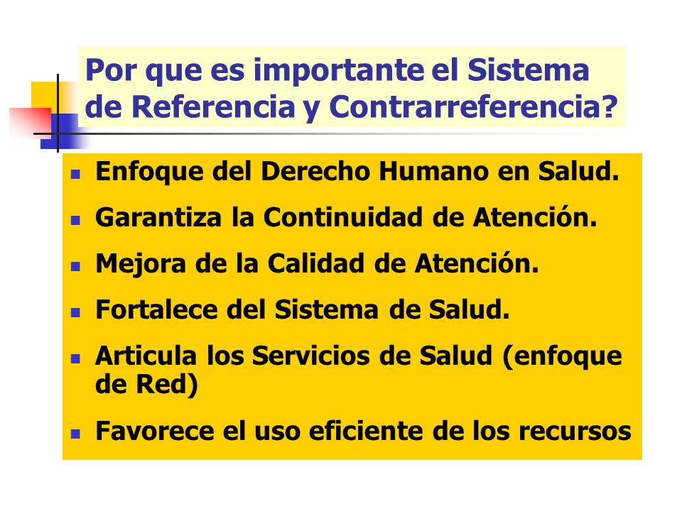 Por que es importante el Sistema de Referencia y Contrarreferencia