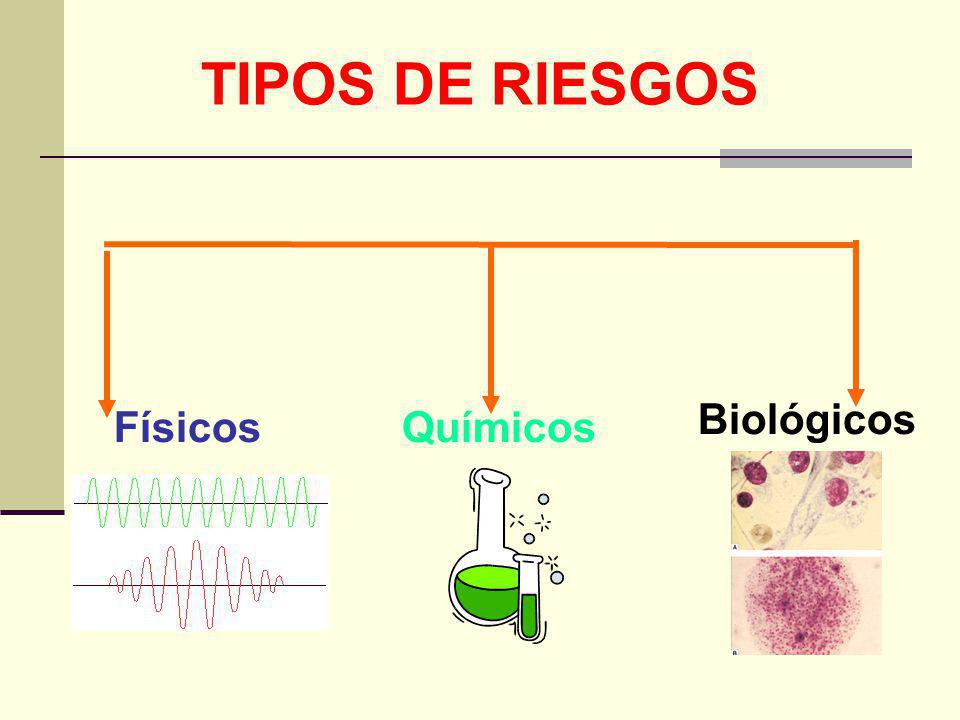 TIPOS DE RIESGOS Biológicos Físicos Químicos