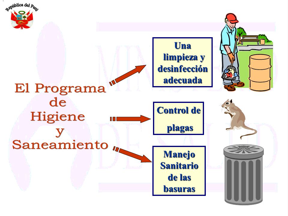 El Programa de Higiene y Saneamiento Una limpieza y desinfección