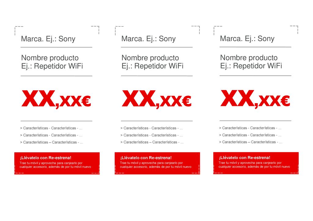 XX,XX€ XX,XX€ XX,XX€ Marca. Ej.: Sony Marca. Ej.: Sony