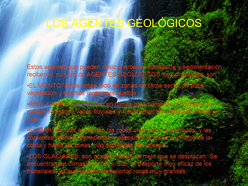 LOS AGENTES GEOLÓGICOS