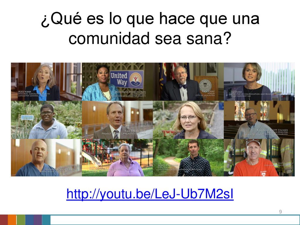 ¿Qué es lo que hace que una comunidad sea sana