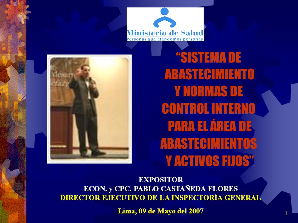 SISTEMA DE ABASTECIMIENTO Y NORMAS DE CONTROL INTERNO PARA EL ÁREA DE