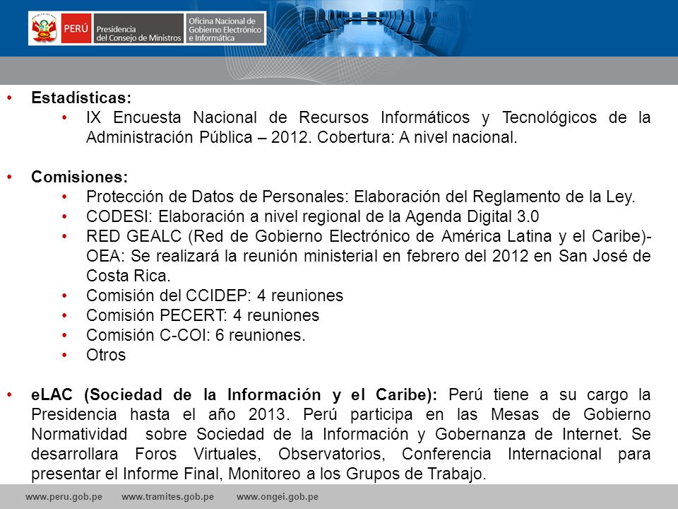 CODESI: Elaboración a nivel regional de la Agenda Digital 3.0