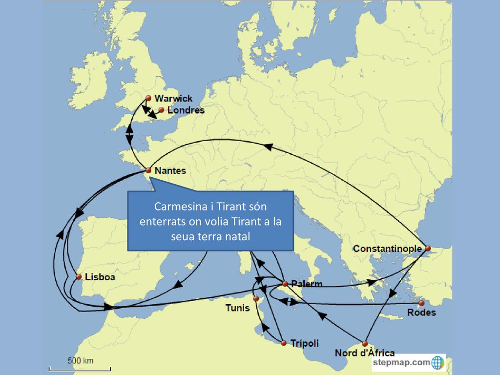 Carmesina i Tirant són enterrats on volia Tirant a la seua terra natal