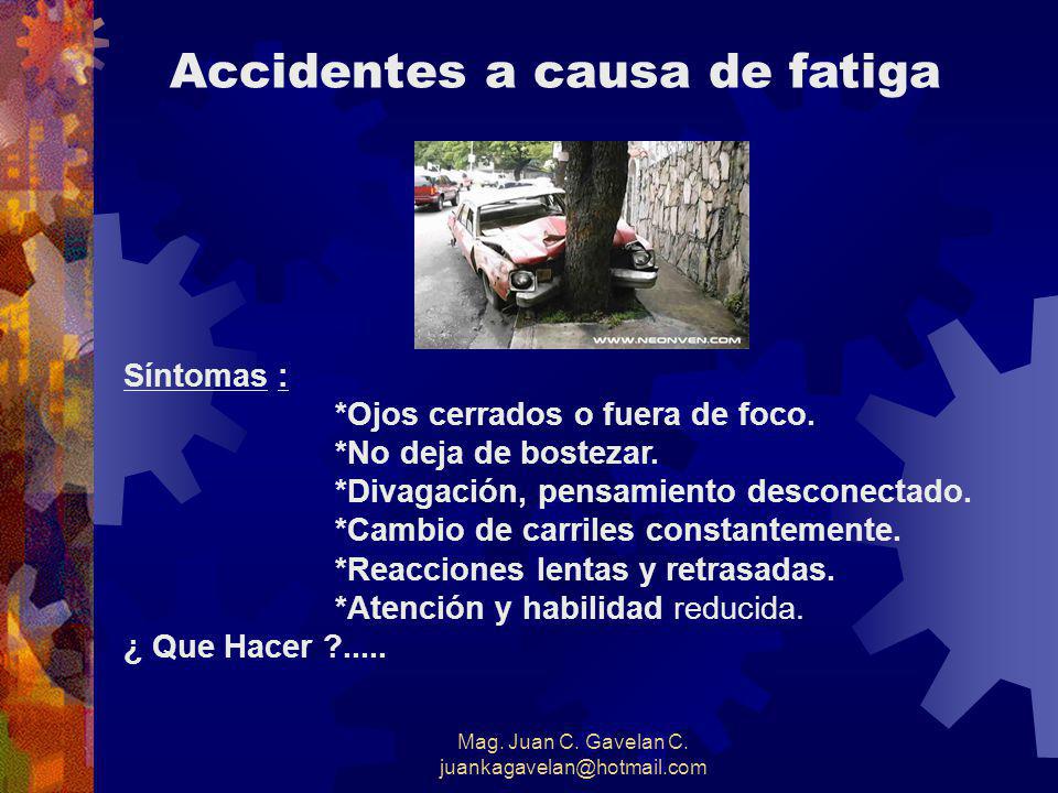 Accidentes a causa de fatiga