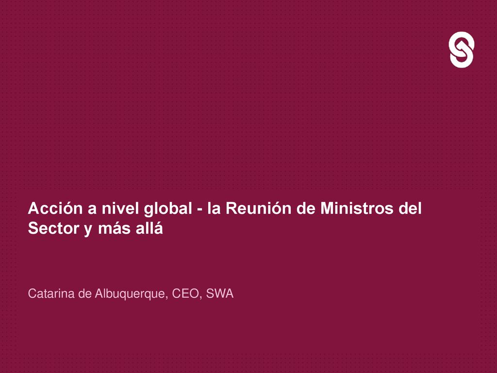 Acción a nivel global - la Reunión de Ministros del Sector y más allá