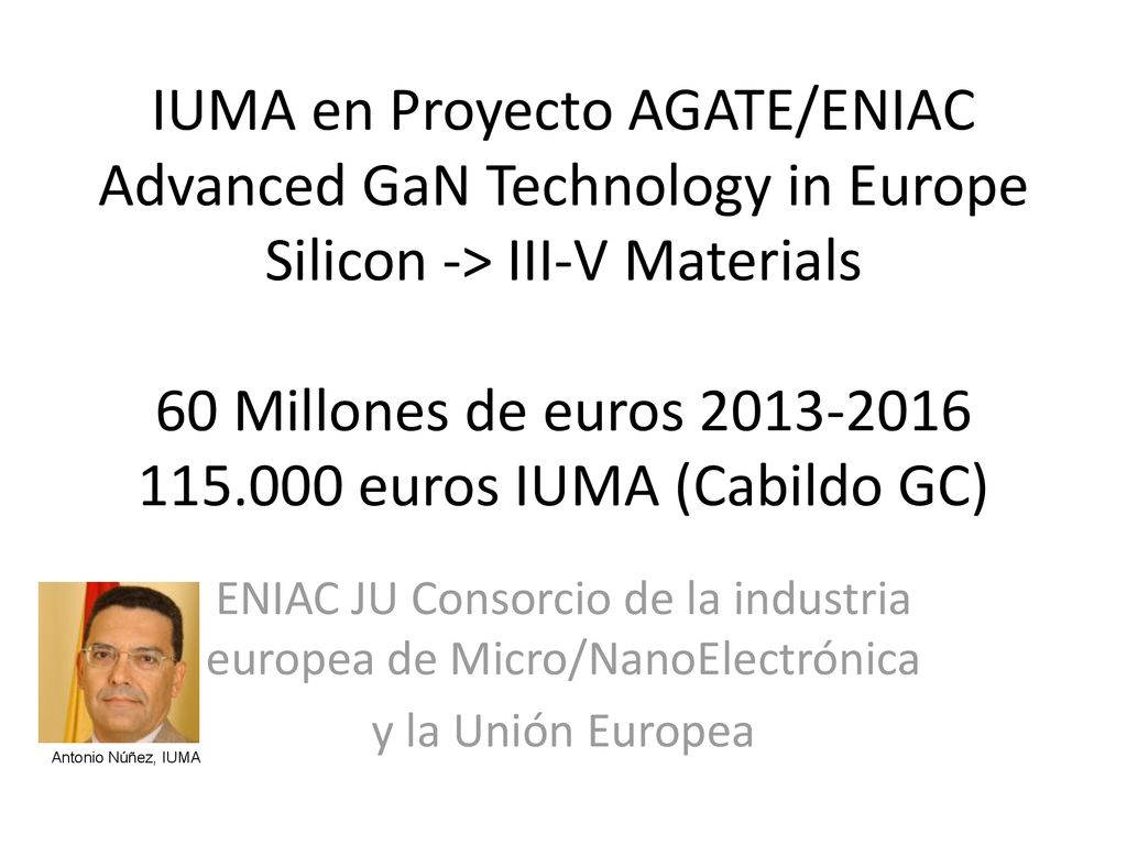 ENIAC JU Consorcio de la industria europea de Micro/NanoElectrónica