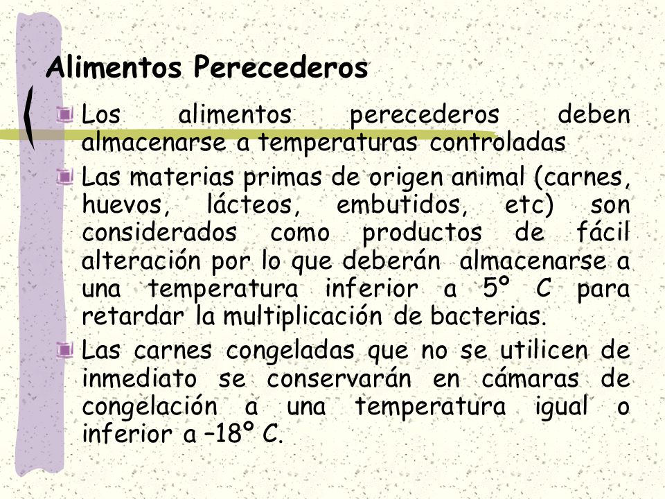 Alimentos Perecederos