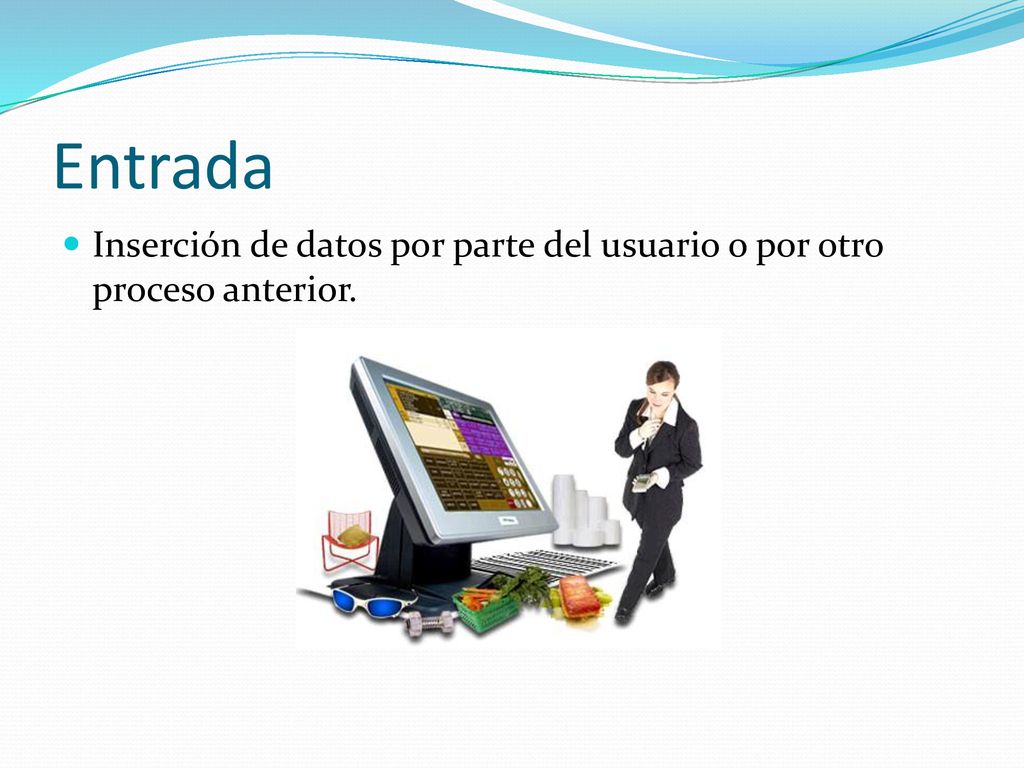 Entrada Inserción de datos por parte del usuario o por otro proceso anterior.
