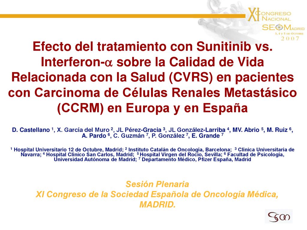 XI Congreso de la Sociedad Española de Oncología Médica, MADRID.