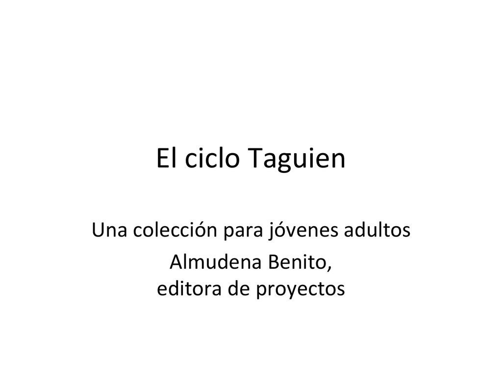 El ciclo Taguien Una colección para jóvenes adultos