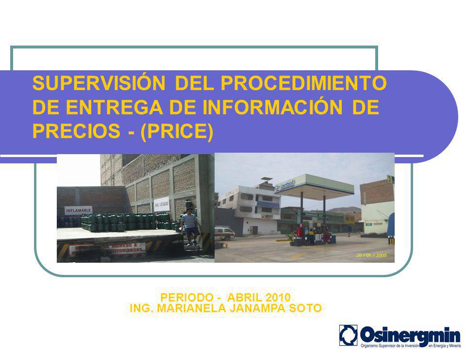 SUPERVISIÓN DEL PROCEDIMIENTO DE ENTREGA DE INFORMACIÓN DE PRECIOS - (PRICE)