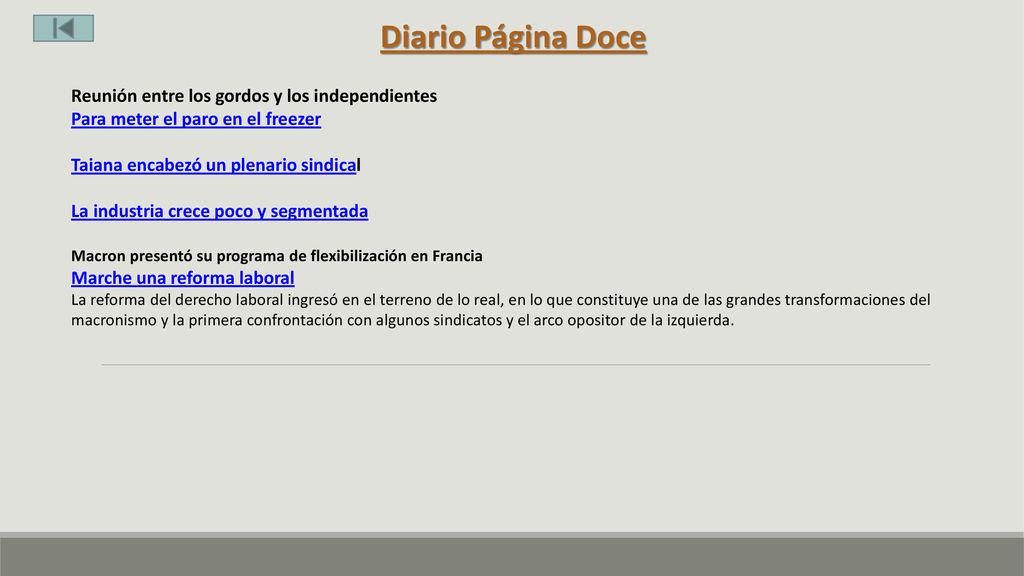 Diario Página Doce Reunión entre los gordos y los independientes