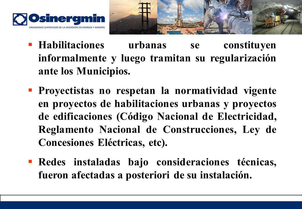 Habilitaciones urbanas se constituyen informalmente y luego tramitan su regularización ante los Municipios.