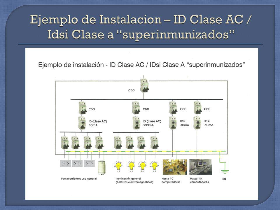 Ejemplo de Instalacion – ID Clase AC / Idsi Clase a superinmunizados