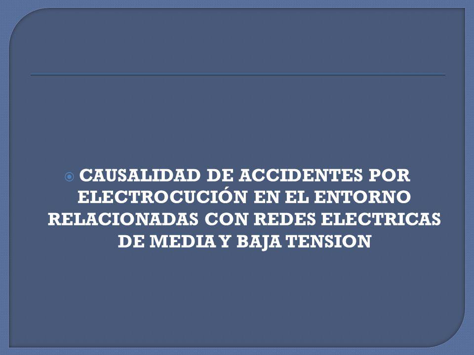 CAUSALIDAD DE ACCIDENTES POR ELECTROCUCIÓN EN EL ENTORNO RELACIONADAS CON REDES ELECTRICAS DE MEDIA Y BAJA TENSION