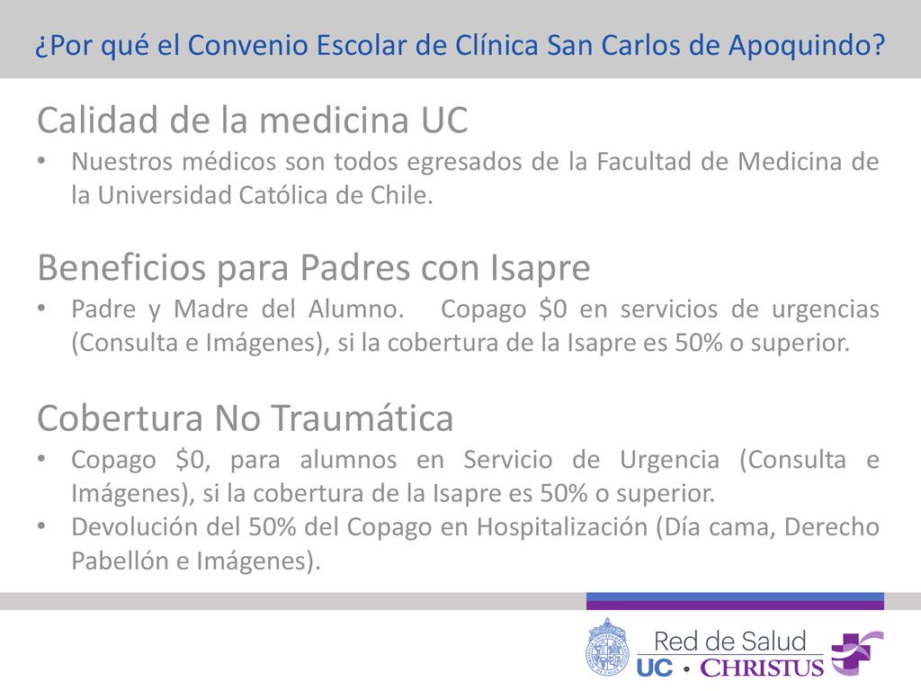 ¿Por qué el Convenio Escolar de Clínica San Carlos de Apoquindo