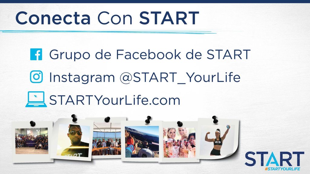El grupo de Facebook de START es el lugar donde todos nuestros miembros pueden conectar, colaborar y ser inspirados por el resto. Ofrece ayuda comunitaria global, reconocimiento, concursos y un lugar que aporta un valor añadido en nuestra trayectoria.