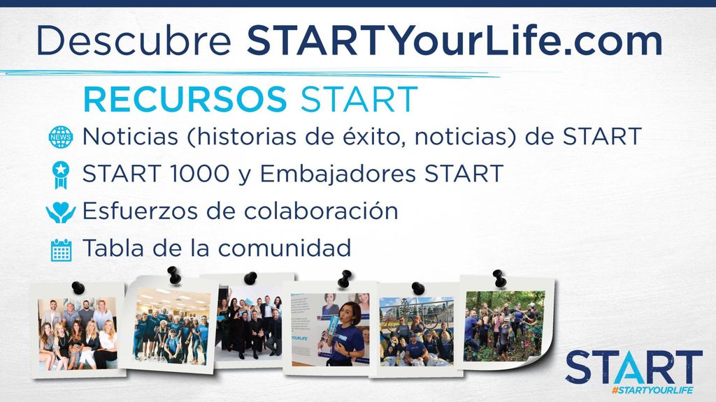 (Comunidad) Diferentes formas en que puedes conectar con otros miembros de START y un calendario de los eventos empresariales patrocinados, convocatorias y sesiones de formación.