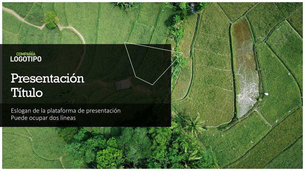 Eslogan de la plataforma de presentación Puede ocupar dos líneas