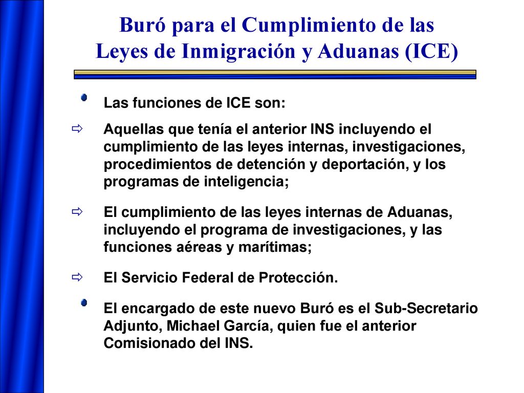 Buró para el Cumplimiento de las Leyes de Inmigración y Aduanas (ICE)