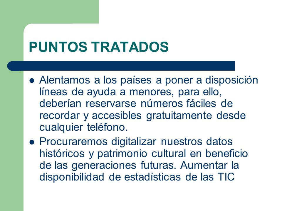 PUNTOS TRATADOS