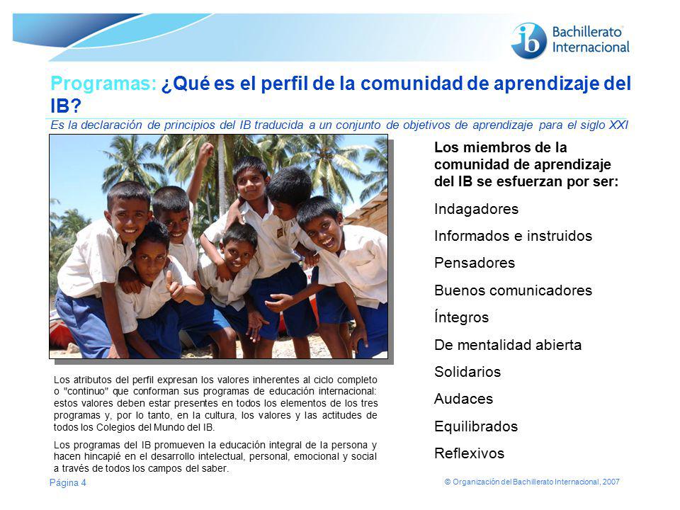 Programas: ¿Qué es el perfil de la comunidad de aprendizaje del IB