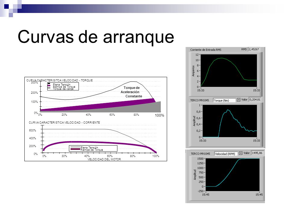 Curvas de arranque Torque de Aceleración Constante 100% 200% 300% 0%