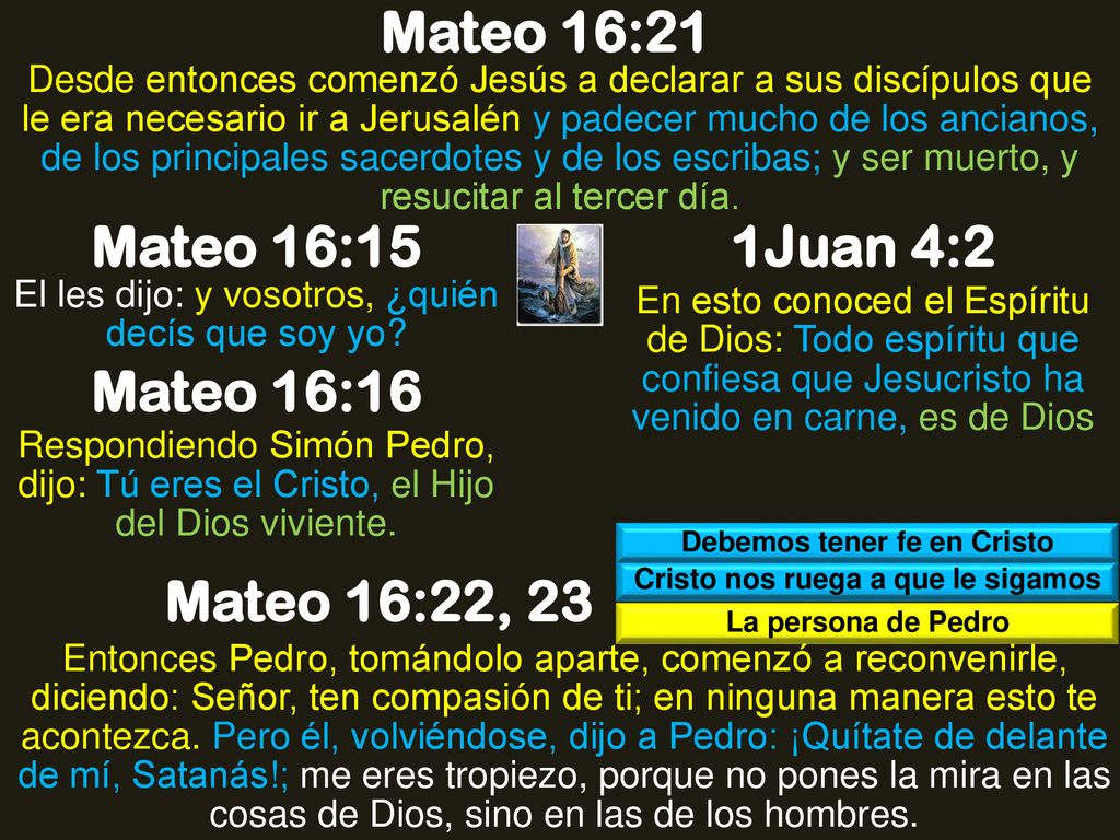Debemos tener fe en Cristo Cristo nos ruega a que le sigamos