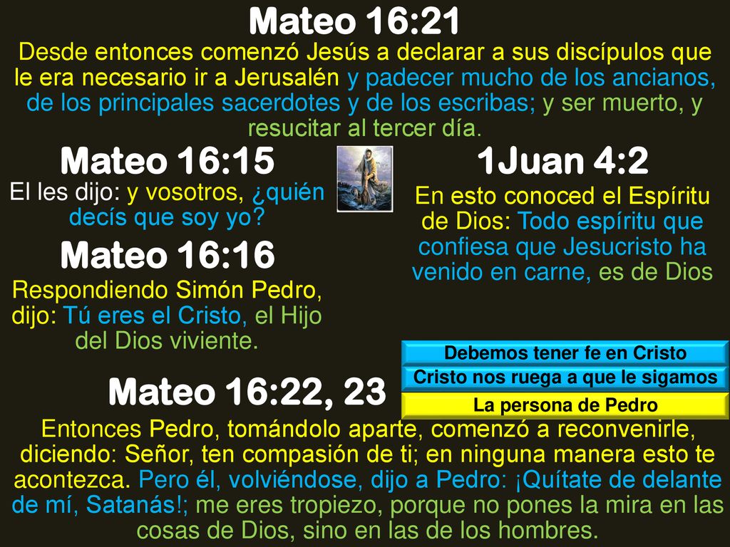 Debemos tener fe en Cristo Cristo nos ruega a que le sigamos
