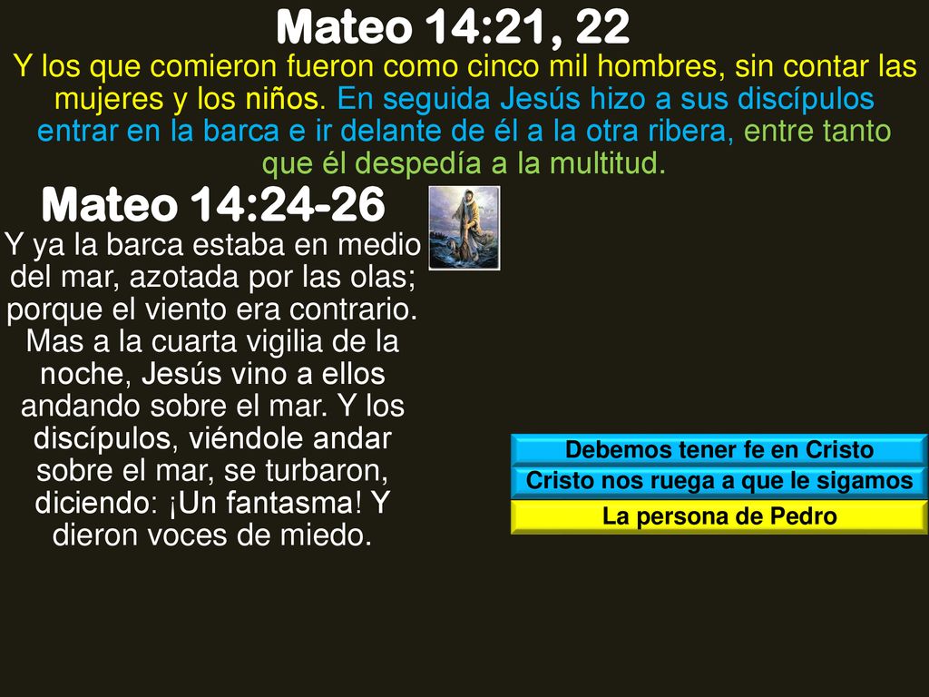 Debemos tener fe en Cristo Cristo nos ruega a que le sigamos