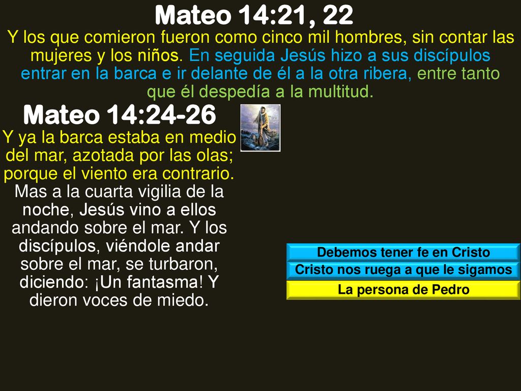 Debemos tener fe en Cristo Cristo nos ruega a que le sigamos