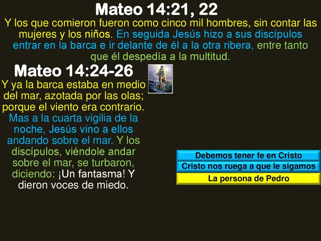 Debemos tener fe en Cristo Cristo nos ruega a que le sigamos