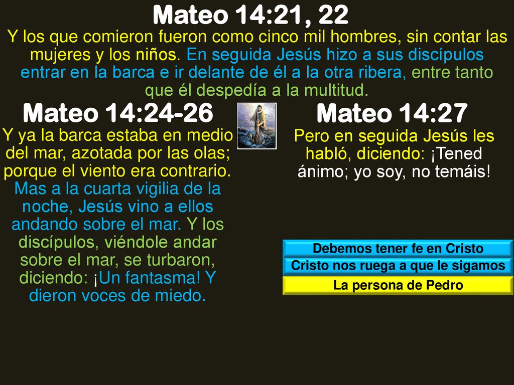 Debemos tener fe en Cristo Cristo nos ruega a que le sigamos