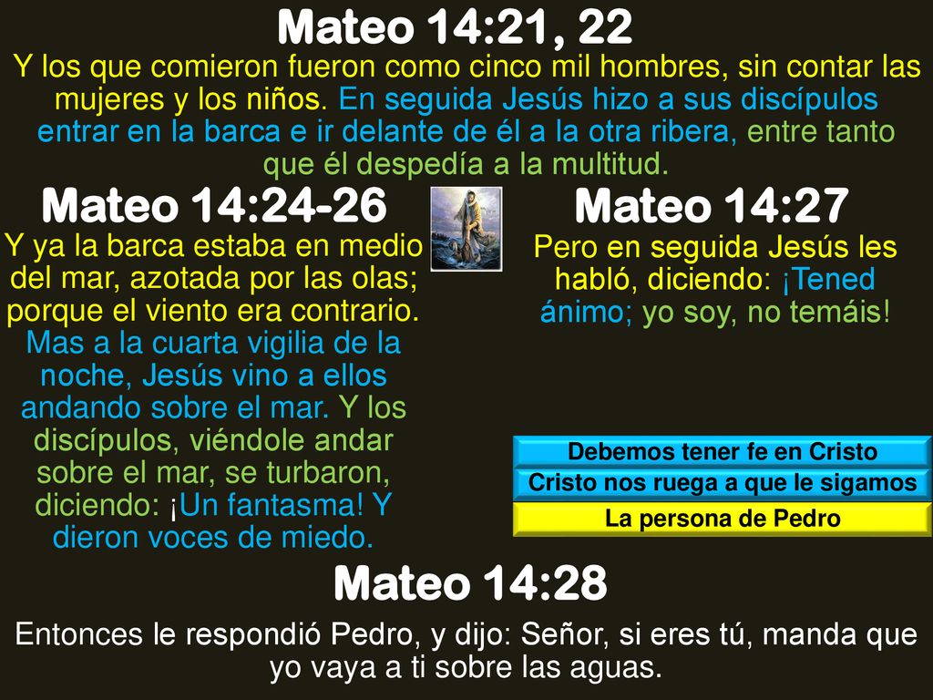 Debemos tener fe en Cristo Cristo nos ruega a que le sigamos
