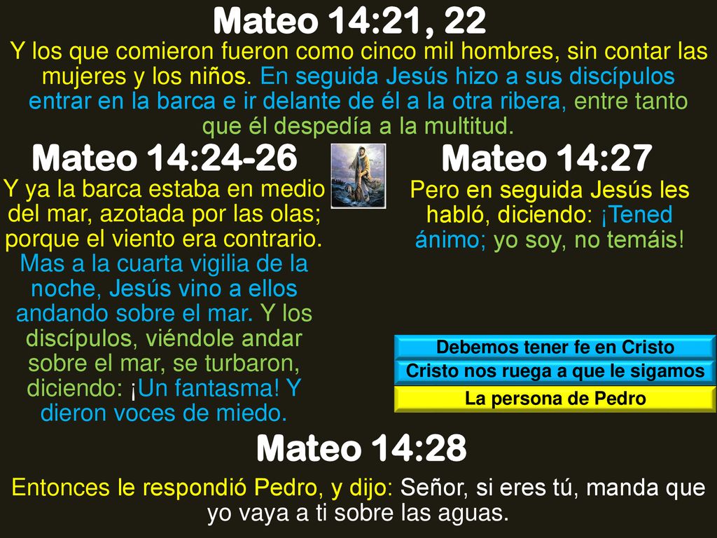 Debemos tener fe en Cristo Cristo nos ruega a que le sigamos