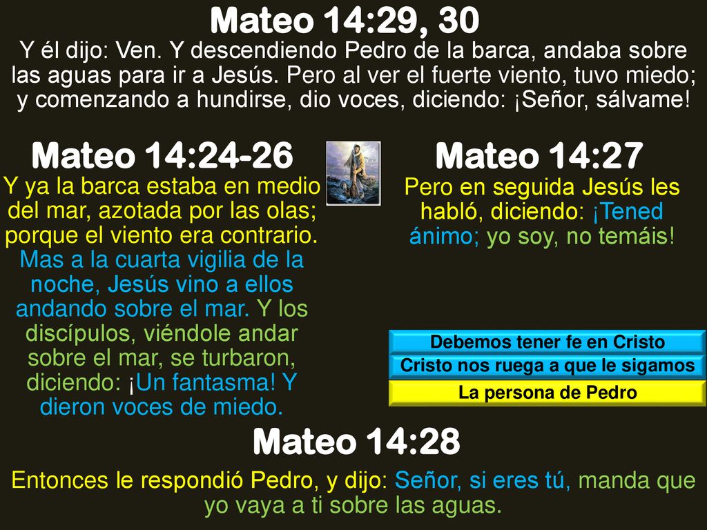 Debemos tener fe en Cristo Cristo nos ruega a que le sigamos