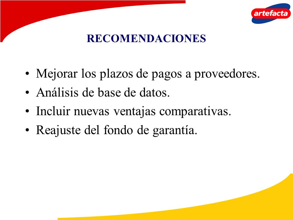 Mejorar los plazos de pagos a proveedores. Análisis de base de datos.