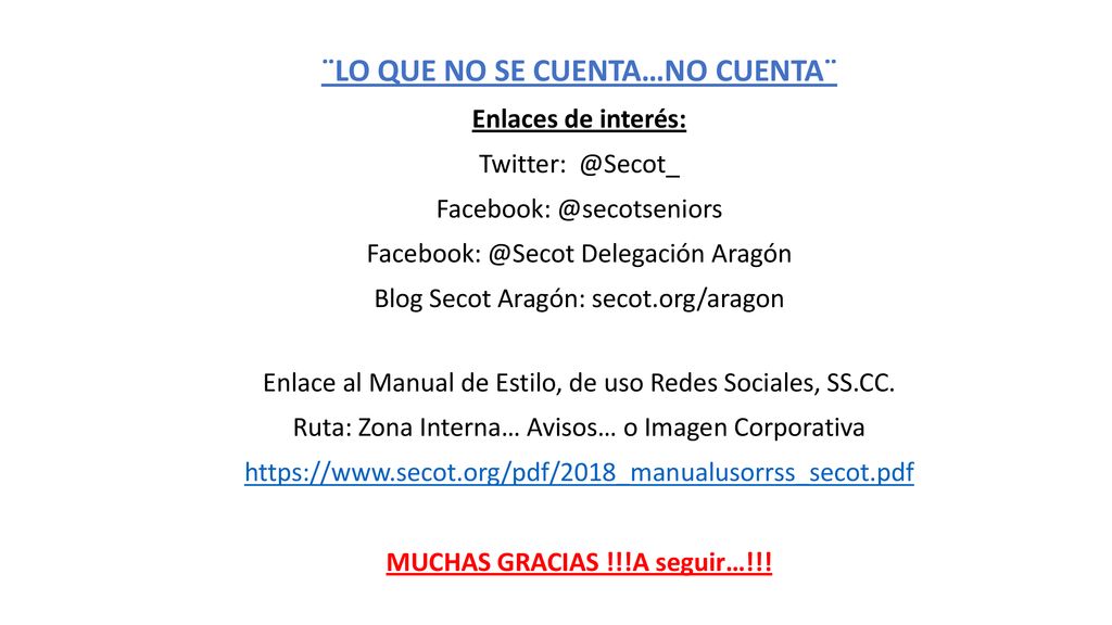 ¨LO QUE NO SE CUENTA…NO CUENTA¨ MUCHAS GRACIAS !!!A seguir…!!!