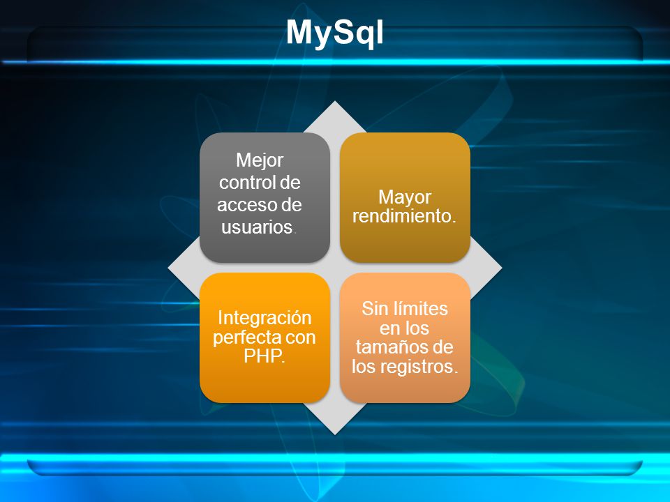 MySql Mejor control de acceso de usuarios. Mayor rendimiento.