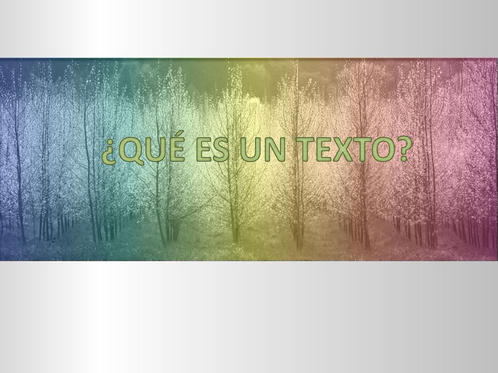 ¿QUÉ ES UN TEXTO Imagen con tonos multicolor (Básico)