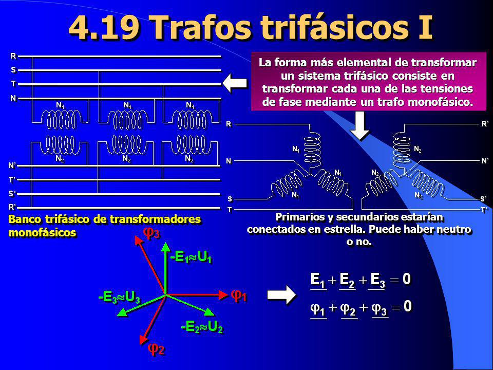 4.19 Trafos trifásicos I Banco trifásico de transformadores monofásicos.
