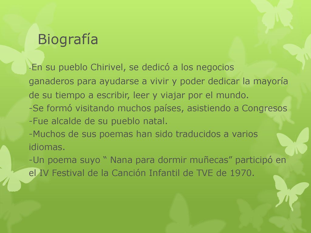 Biografía ganaderos para ayudarse a vivir y poder dedicar la mayoría