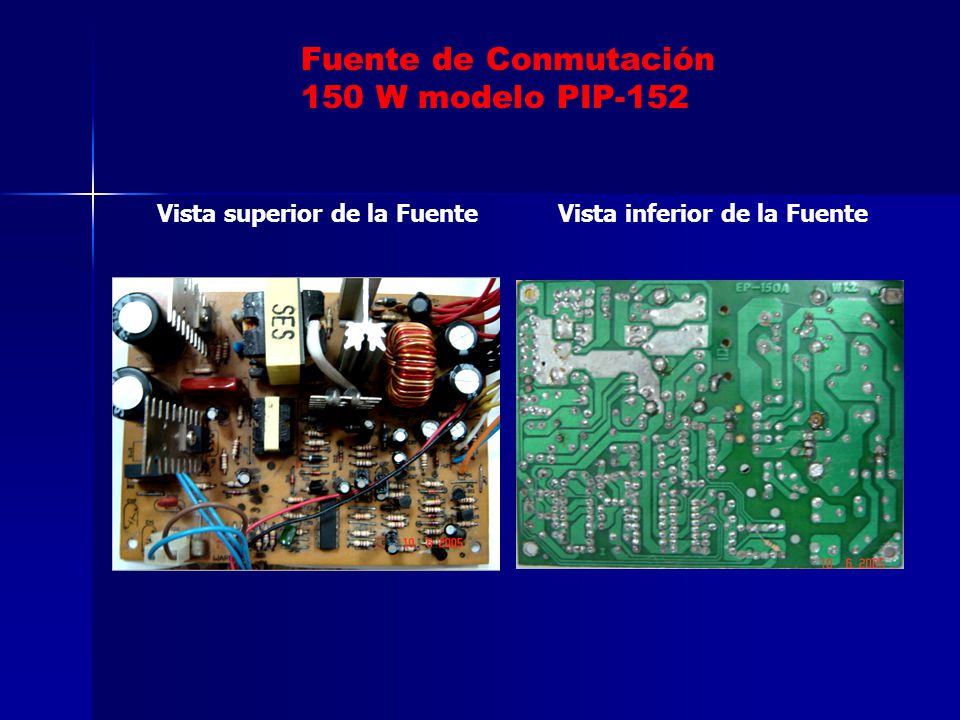 Fuente de Conmutación 150 W modelo PIP-152 Vista superior de la Fuente