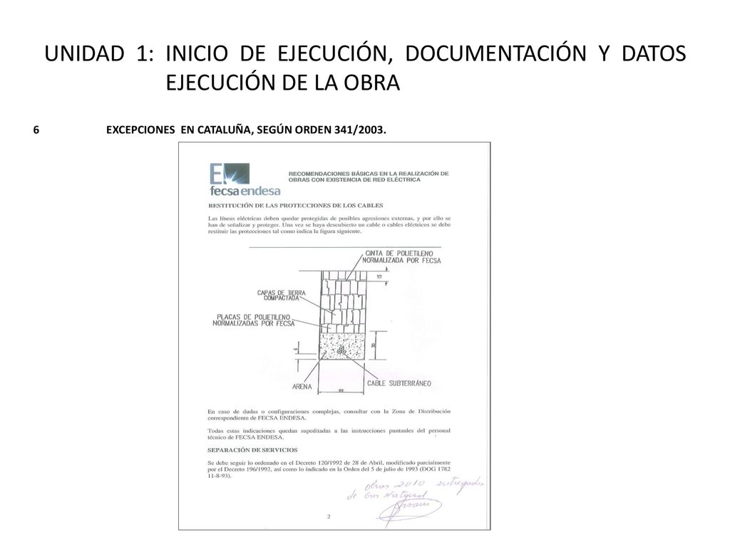 UNIDAD 1: INICIO DE EJECUCIÓN, DOCUMENTACIÓN Y DATOS EJECUCIÓN DE LA OBRA