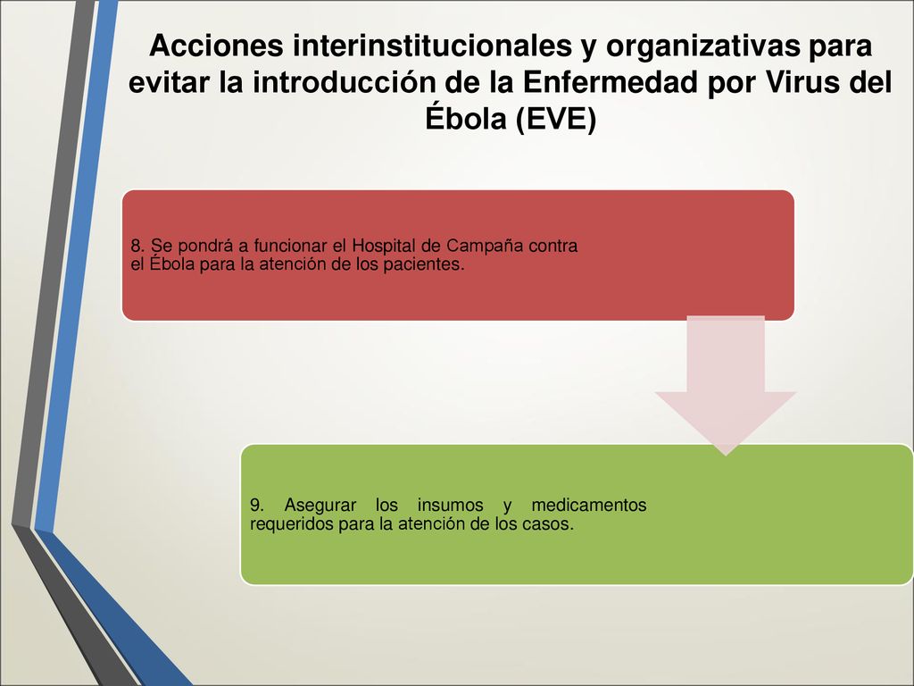 Acciones interinstitucionales y organizativas para evitar la introducción de la Enfermedad por Virus del Ébola (EVE)