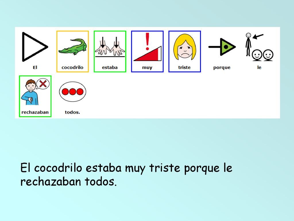 El cocodrilo estaba muy triste porque le rechazaban todos.