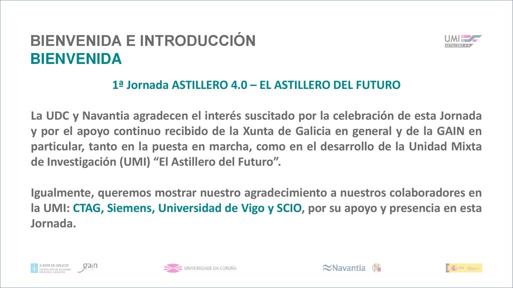 1ª Jornada ASTILLERO 4.0 – EL ASTILLERO DEL FUTURO