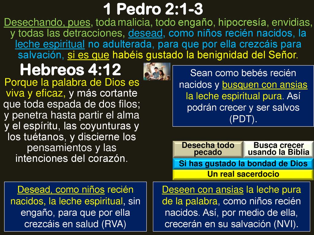Busca crecer usando la Biblia Si has gustado la bondad de Dios